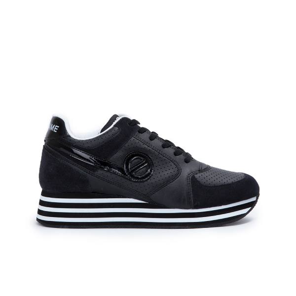 PARKO JOGGER - NAP.PERFO/SUEDE - BLACK/BLACK
