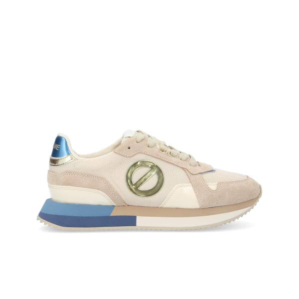 MIA JOGGER W - KNIT/SUEDE/PAT. - BEIGE/NUDE/BLUE