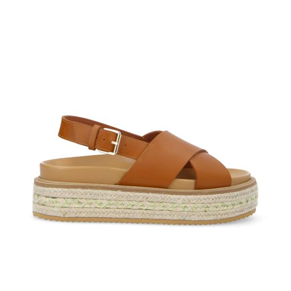 SUNA SANDALE W - COW LEATHER - BROWN